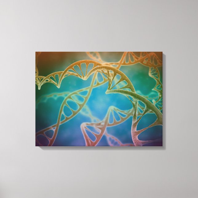 Cluster Of DNA Strands Canvas Print (Front)