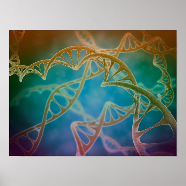 Cluster Of DNA Strands Poster (Front)