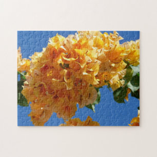 Cluster of Golden Bougainvillea Floral Jigsaw Puzzle