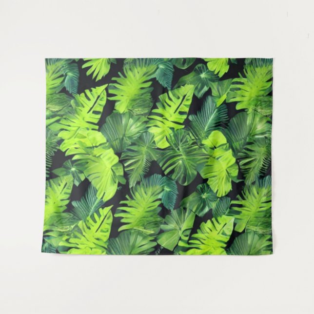 Cluster of Green Leaves  Tapestry (Front (Horizontal))