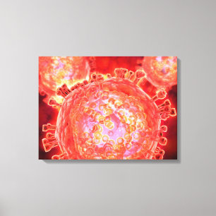Cluster Of HIV Virus 1 Canvas Print