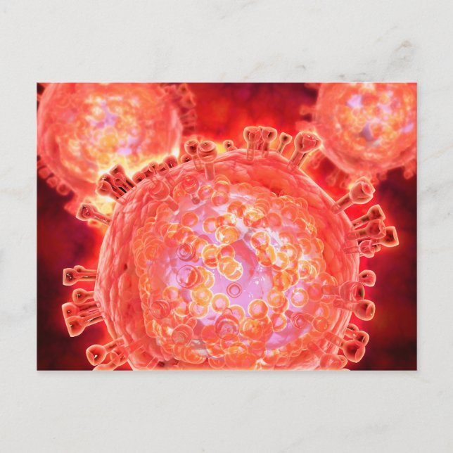 Cluster Of HIV Virus 1 Postcard (Front)