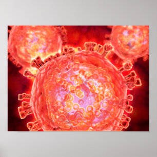 Cluster Of HIV Virus 1 Poster