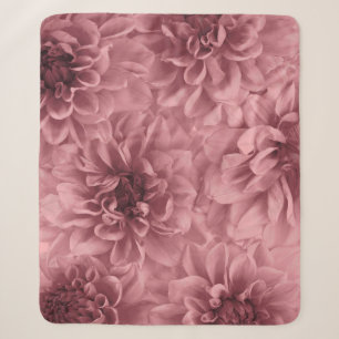 Cluster of Light Mauve Dahlia Flowers Sherpa Blanket