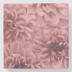 Cluster of Light Mauve Dahlia Flowers Stone Coaster