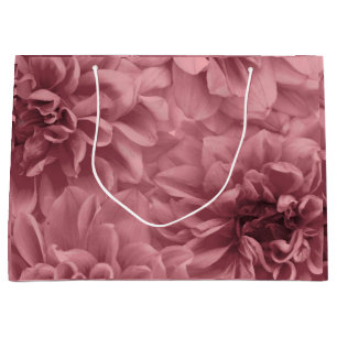 Cluster of Light Mauve Dahlias Floral Large Gift Bag