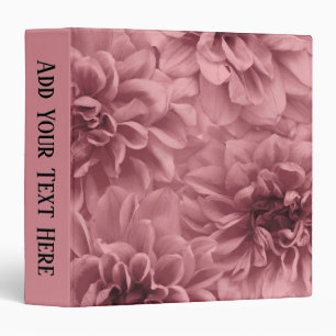 Cluster of Light Mauve / Pink Dahlia Flowers Binder