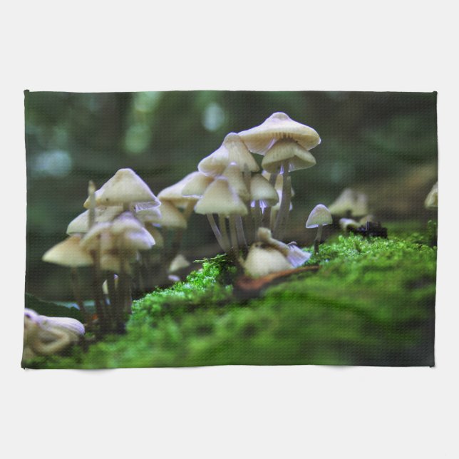 Cluster of Mushrooms Kitchen Towel (Horizontal)