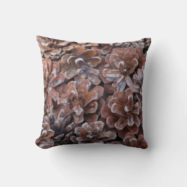Cluster of Pine Cones Throw Pillow (Front)
