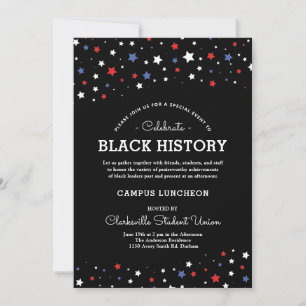 Cluster of Stars   Black History Event RWBB Invitation