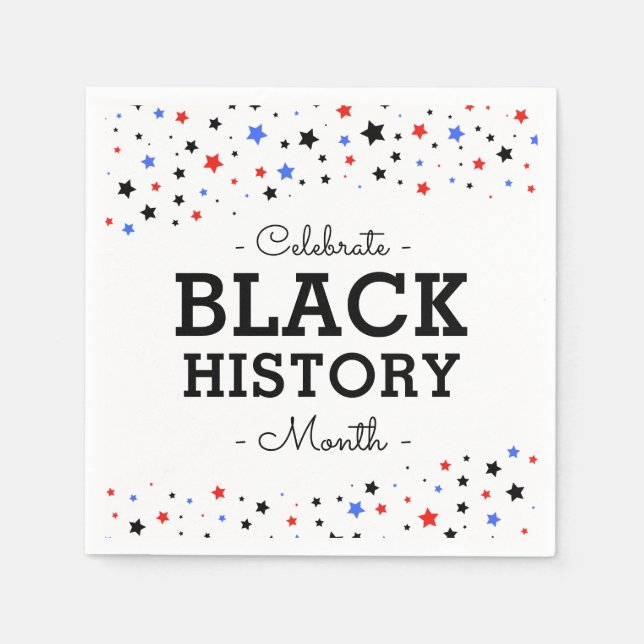 Cluster of Stars | Celebrate Black History RWBB Napkin (Front)