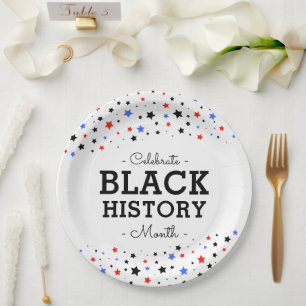 Cluster of Stars   Celebrate Black History RWBB Paper Plate