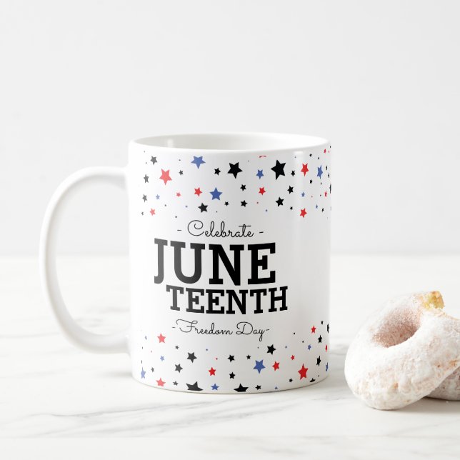 Cluster of Stars | Juneteenth Freedom Day Coffee Mug (With Donut)