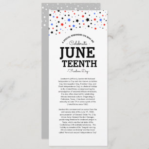 Cluster of Stars   Juneteenth History and Info Inv Invitation