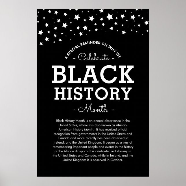Cluster of Stars | Juneteenth Information B/W  Pos Poster (Front)