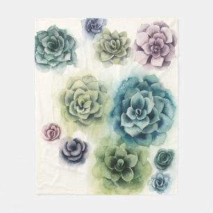 Cluster of Succulents Fleece Blanket