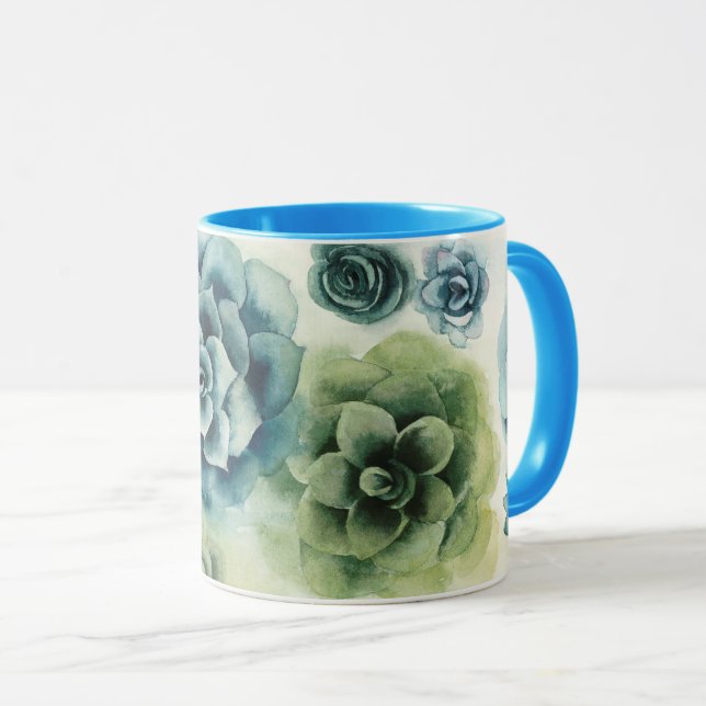 Cluster of Succulents Mug (Front Right)