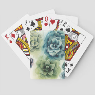Cluster of Succulents Playing Cards