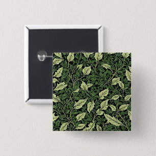 Cluster of Vines in Shades of Green 2 Inch Square Button