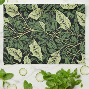 Cluster of Vines in Shades of Green Kitchen Towel