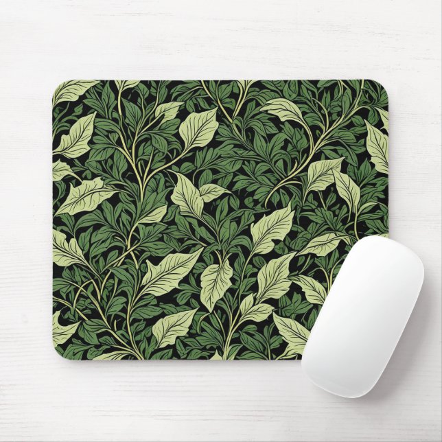 Cluster of Vines in Shades of Green Mouse Pad (With Mouse)