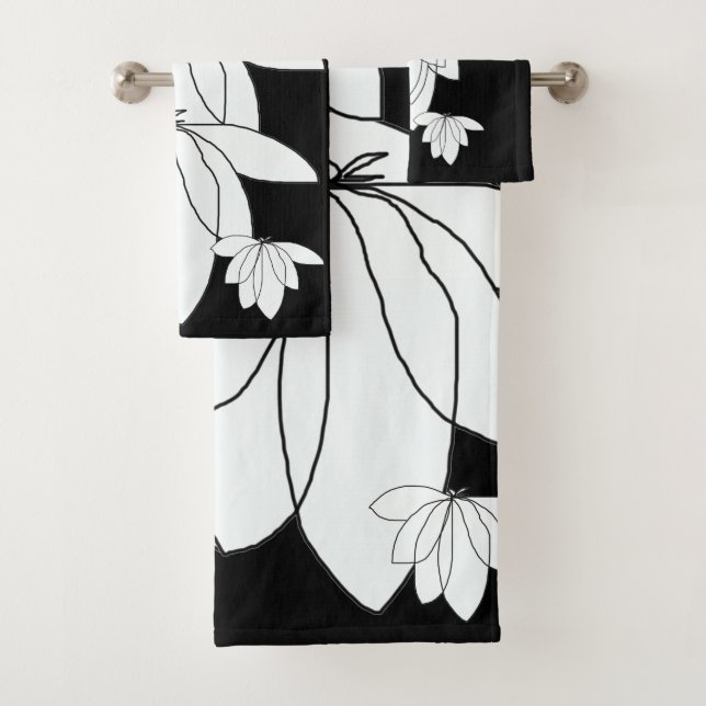 Clusters Black Gift  Bath Towel Set (Insitu)