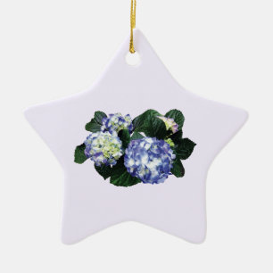 Clusters of Purple Hydrangea Ceramic Ornament