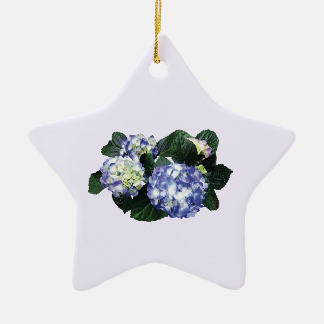 Clusters of Purple Hydrangea Ceramic Ornament (Front)
