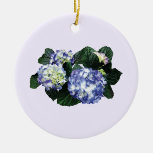Clusters of Purple Hydrangea Ceramic Ornament