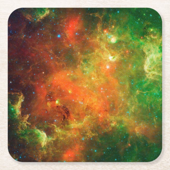 Clusters Of  Stars In The North American Nebula. Square Paper Coaster (Front)