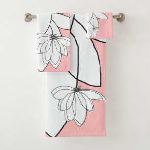 Clusters Peach Gift Bath Towel Set