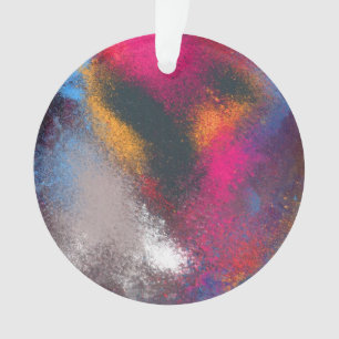 "Clusters - Red" circle ornament