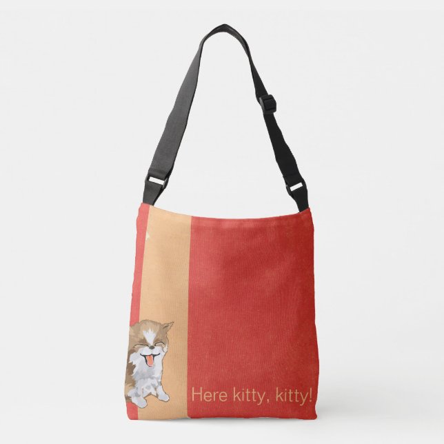 Clutch Cat Fold-Over Here Kitty, Kitty Crossbody Bag (Front)