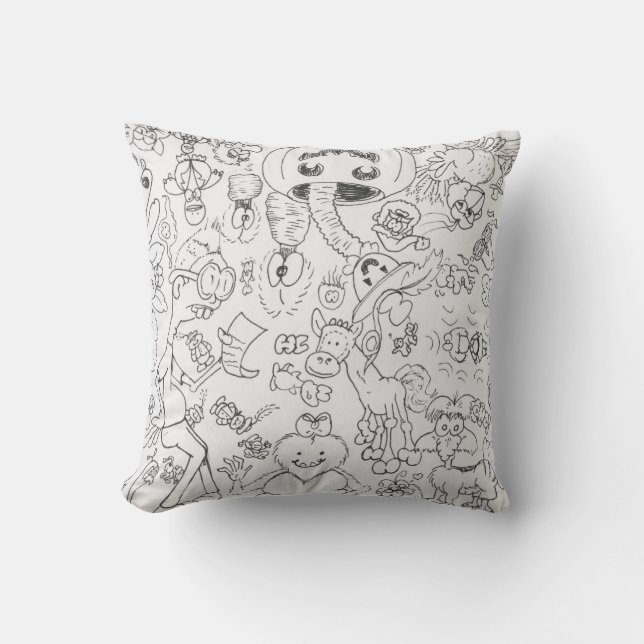 Clutter-ific! Throw Pillow (Front)