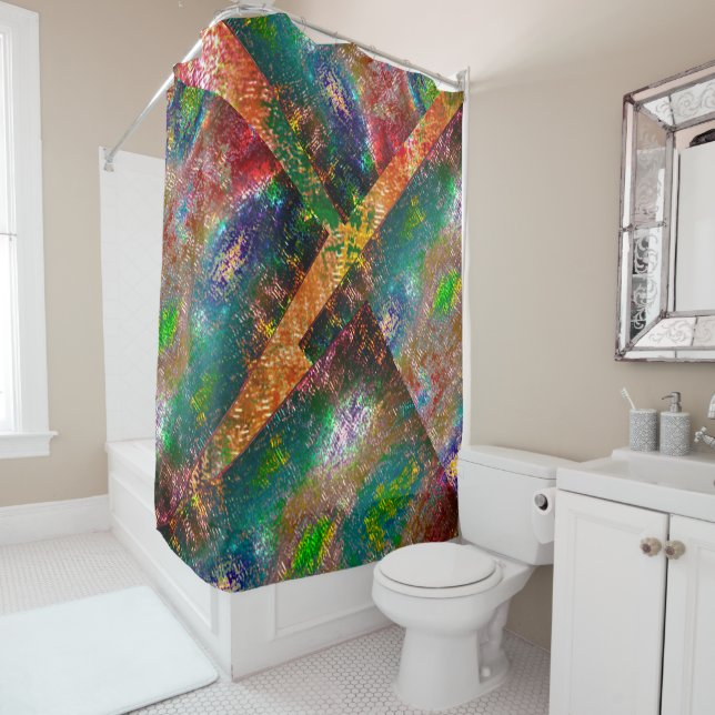 Clutter of coloured layers with rustic burnt  (In Situ)