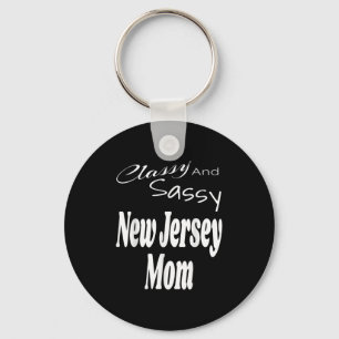 Cly And Sy New Jersey Mom Funny Humor Saying Quote Keychain