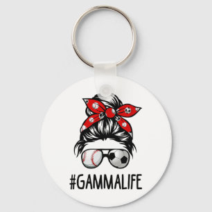 Cly Gamma Life Soccer Messy Bun Sell Mother's Day Keychain