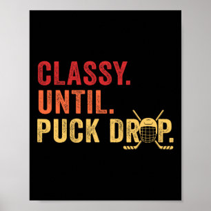 Cly Until Puck Drop Hockey, Hockey Game Day Poster