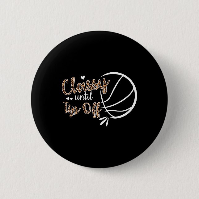 Cly Until Tip Off Bysketbyll Player Kids  2 Inch Round Button (Front)