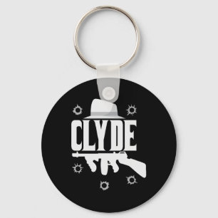 Clyde And Bonnie Halloween Matching Couples Costum Keychain