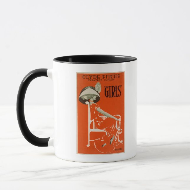 Clyde Fitch's Greatest Comedy, "Girls" Theatre 2 Mug (Left)