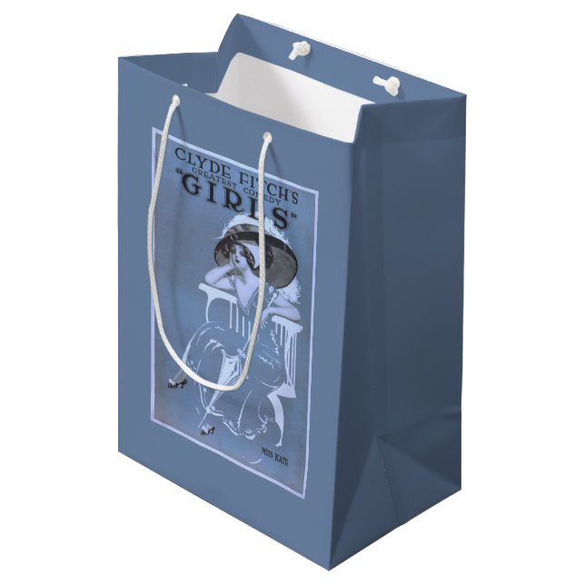 Clyde Fitch's Greatest Comedy, "Girls" Theatre Medium Gift Bag (Front Angled)