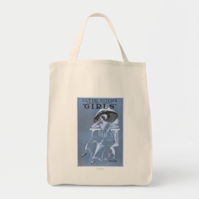 Clyde Fitch's Greatest Comedy, "Girls" Theatre Tote Bag (Front)