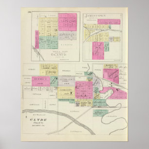 Clyde, Glasco, Jamestown, Kansas Poster