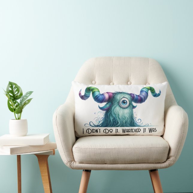Clyde - One-Eyed Monster Throw Pillow - Lumbar (Chair)