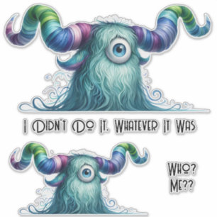Clyde - One-eyed Worried Monster (2 sets in 1)