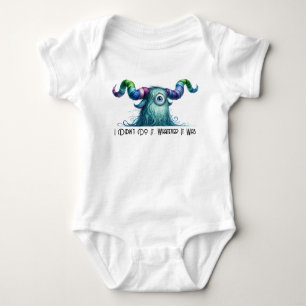 Clyde - One-eyed Worried Monster - Custom  Baby Bodysuit