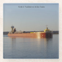 Clyde S. VanEnkevort & Erie Trader glass coaster