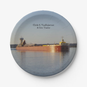 Clyde S. VanEnkevort & Erie Trader paper plate