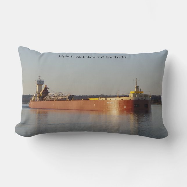 Clyde S. VanEnkevort & Erie Trader pillow (Front)